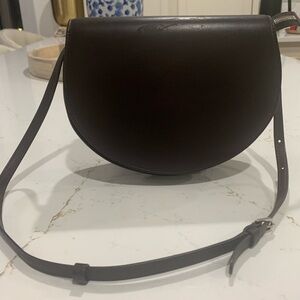 The Row Brown Leather Canteen Shoulder Bag